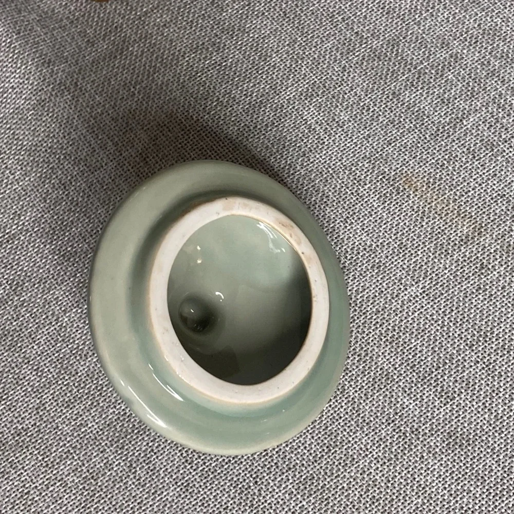 Celadon Footed Dragon‎ Teapot Asian Ceramic Kettle Green Gold Tea Pot Decor WCL